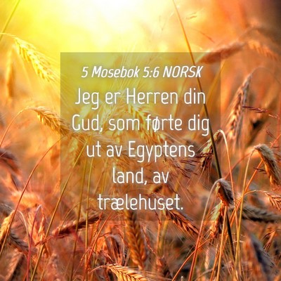 Picture 04 - 5 Mosebok 5:6 NORSK - Jeg er Herren din Gud, som førte dig ut av - Bible Verse Picture