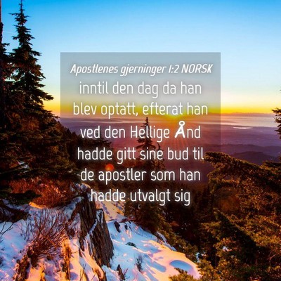 Picture 04 - Apostlenes gjerninger 1:2 NORSK - inntil den dag da han blev optatt, efterat han - Bible Verse Picture