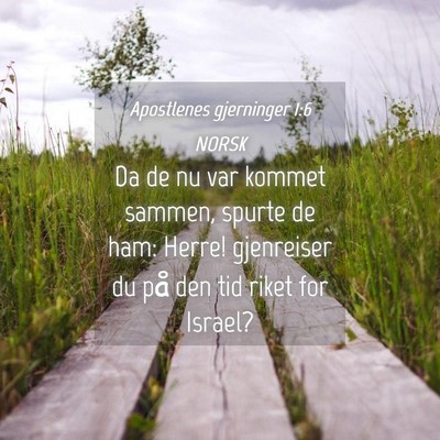 Picture 04 - Apostlenes gjerninger 1:6 NORSK - Da de nu var kommet sammen, spurte de ham: Herre! - Bible Verse Picture
