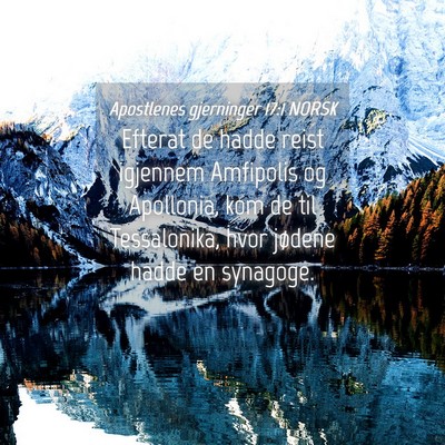 Picture 04 - Apostlenes gjerninger 17:1 NORSK - Efterat de hadde reist igjennem Amfipolis og - Bible Verse Picture