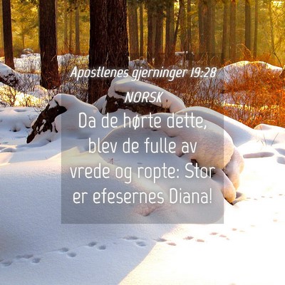 Picture 04 - Apostlenes gjerninger 19:28 NORSK - Da de hørte dette, blev de fulle av vrede og - Bible Verse Picture