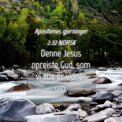 Picture 04 - Apostlenes gjerninger 2:32 NORSK - Denne Jesus opreiste Gud, som vi alle er vidner - Bible Verse Picture