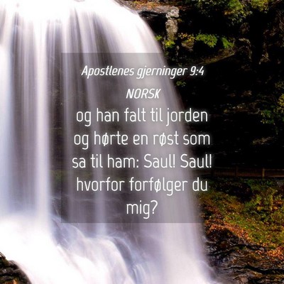 Picture 04 - Apostlenes gjerninger 9:4 NORSK - og han falt til jorden og hørte en røst som sa - Bible Verse Picture