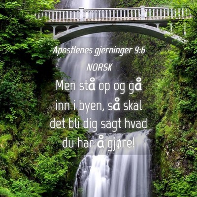 Picture 04 - Apostlenes gjerninger 9:6 NORSK - Men stå op og gå inn i byen, så skal det bli - Bible Verse Picture