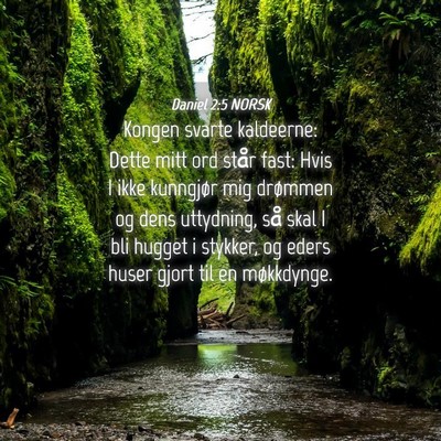 Picture 04 - Daniel 2:5 NORSK - Kongen svarte kaldeerne: Dette mitt ord står - Bible Verse Picture