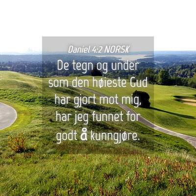 Picture 04 - Daniel 4:2 NORSK - De tegn og under som den høieste Gud har gjort - Bible Verse Picture