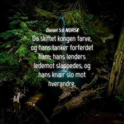 Picture 04 - Daniel 5:6 NORSK - Da skiftet kongen farve, og hans tanker forferdet - Bible Verse Picture