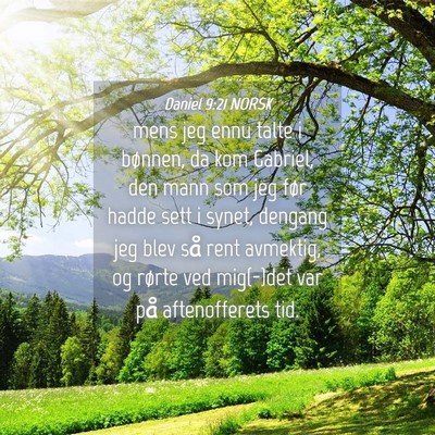 Picture 04 - Daniel 9:21 NORSK - mens jeg ennu talte i bønnen, da kom Gabriel, - Bible Verse Picture