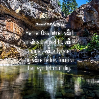 Picture 04 - Daniel 9:8 NORSK - Herre! Oss hører vårt ansikts blygsel til, - Bible Verse Picture