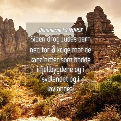 Picture 04 - Dommerne 1:9 NORSK - Siden drog Judas barn ned for å krige mot de - Bible Verse Picture