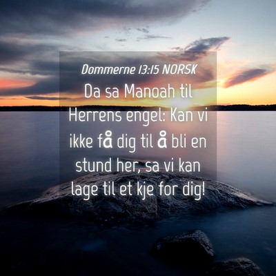 Picture 04 - Dommerne 13:15 NORSK - Da sa Manoah til Herrens engel: Kan vi ikke få - Bible Verse Picture