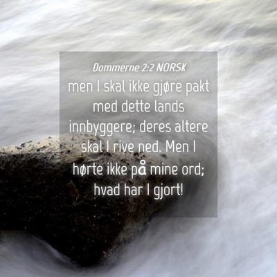Picture 04 - Dommerne 2:2 NORSK - men I skal ikke gjøre pakt med dette lands - Bible Verse Picture