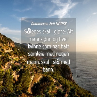 Picture 04 - Dommerne 21:11 NORSK - Således skal I gjøre: Alt mannkjønn og hver - Bible Verse Picture