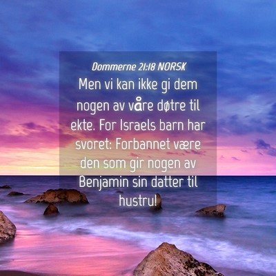Picture 04 - Dommerne 21:18 NORSK - Men vi kan ikke gi dem nogen av våre døtre til - Bible Verse Picture