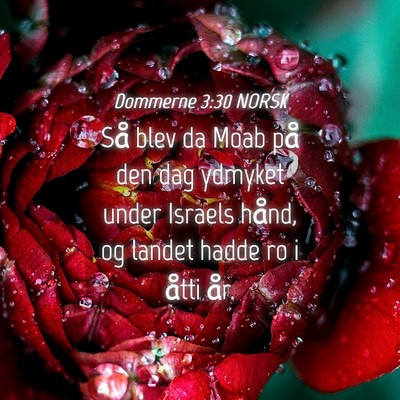 Picture 04 - Dommerne 3:30 NORSK - Så blev da Moab på den dag ydmyket under - Bible Verse Picture