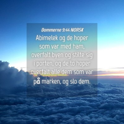 Picture 04 - Dommerne 9:44 NORSK - Abimelek og de hoper som var med ham, overfalt - Bible Verse Picture