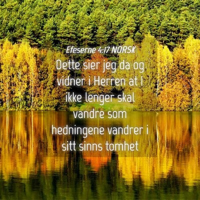 Picture 04 - Efeserne 4:17 NORSK - Dette sier jeg da og vidner i Herren at I ikke - Bible Verse Picture