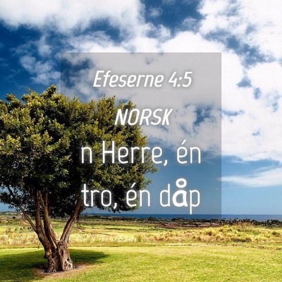 Picture 04 - Efeserne 4:5 NORSK - n Herre, én tro, én - Bible Verse Picture