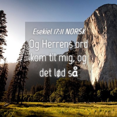 Picture 04 - Esekiel 17:11 NORSK - Og Herrens ord kom til mig, og det lød - Bible Verse Picture
