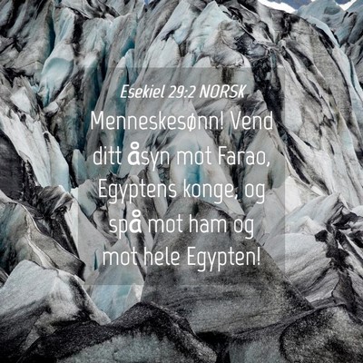 Picture 04 - Esekiel 29:2 NORSK - Menneskesønn! Vend ditt åsyn mot Farao, - Bible Verse Picture