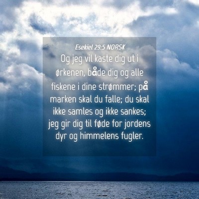 Picture 04 - Esekiel 29:5 NORSK - Og jeg vil kaste dig ut i ørkenen, både dig og - Bible Verse Picture