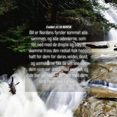 Picture 04 - Esekiel 32:30 NORSK - Dit er Nordens fyrster kommet alle sammen, og - Bible Verse Picture