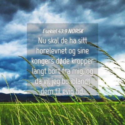 Picture 04 - Esekiel 43:9 NORSK - Nu skal de ha sitt horelevnet og sine kongers - Bible Verse Picture