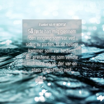 Picture 04 - Esekiel 46:19 NORSK - Så førte han mig gjennem den inngang som var - Bible Verse Picture