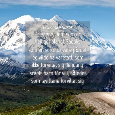 Picture 04 - Esekiel 48:11 NORSK - Prestene, dem som er helliget blandt Sadoks - Bible Verse Picture