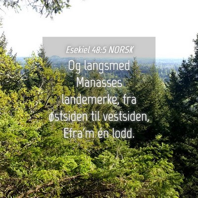 Picture 04 - Esekiel 48:5 NORSK - Og langsmed Manasses landemerke, fra østsiden - Bible Verse Picture