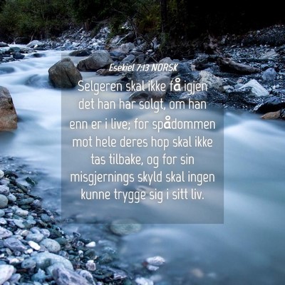 Picture 04 - Esekiel 7:13 NORSK - Selgeren skal ikke få igjen det han har solgt, - Bible Verse Picture