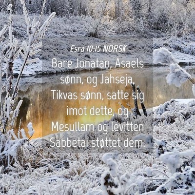 Picture 04 - Esra 10:15 NORSK - Bare Jonatan, Asaels sønn, og Jahseja, Tikvas - Bible Verse Picture