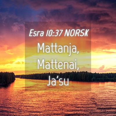 Picture 04 - Esra 10:37 NORSK - Mattanja, Mattenai, - Bible Verse Picture