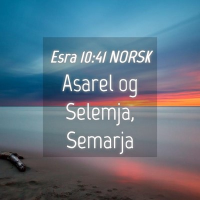 Picture 04 - Esra 10:41 NORSK - Asarel og Selemja, - Bible Verse Picture