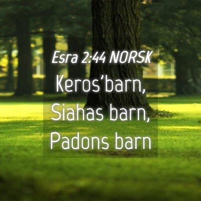 Picture 04 - Esra 2:44 NORSK - Keros'barn, Siahas barn, Padons - Bible Verse Picture
