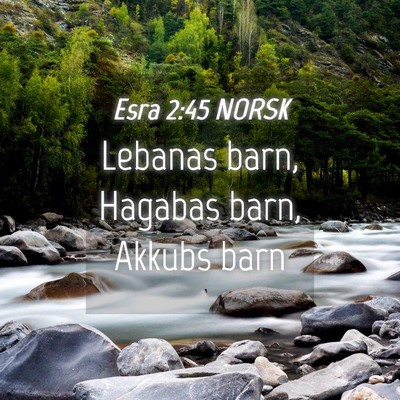 Picture 04 - Esra 2:45 NORSK - Lebanas barn, Hagabas barn, Akkubs - Bible Verse Picture
