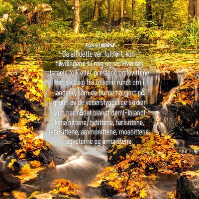 Picture 04 - Esra 9:1 NORSK - Da alt dette var fullført, kom høvdingene til - Bible Verse Picture