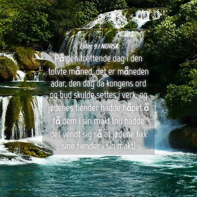 Picture 04 - Ester 9:1 NORSK - På den trettende dag i den tolvte måned, det er - Bible Verse Picture