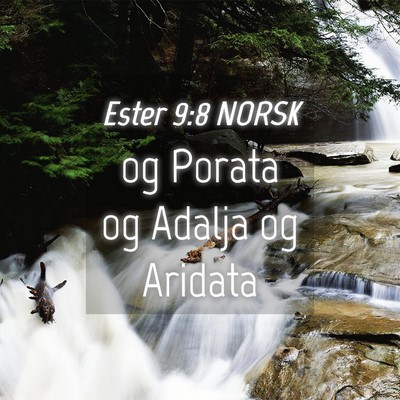 Picture 04 - Ester 9:8 NORSK - og Porata og Adalja og - Bible Verse Picture