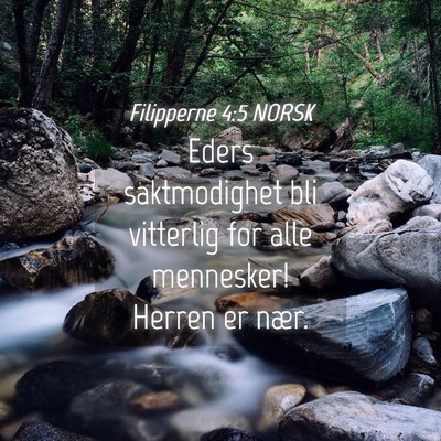 Picture 04 - Filipperne 4:5 NORSK - Eders saktmodighet bli vitterlig for alle - Bible Verse Picture