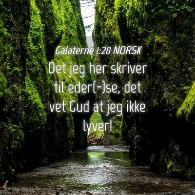 Picture 04 - Galaterne 1:20 NORSK - Det jeg her skriver til eder(-)se, det vet Gud at - Bible Verse Picture