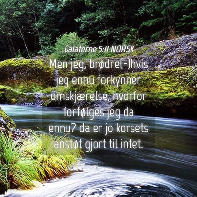 Picture 04 - Galaterne 5:11 NORSK - Men jeg, brødre(-)hvis jeg ennu forkynner - Bible Verse Picture