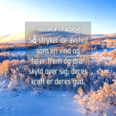 Picture 04 - Habakkuk 1:11 NORSK - Så stryker de avsted som en vind og farer frem - Bible Verse Picture