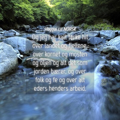Picture 04 - Haggai 1:11 NORSK - Og jeg har kalt tørke hit over landet og - Bible Verse Picture