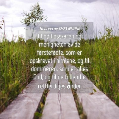 Picture 04 - Hebreerne 12:23 NORSK - til høitidsskaren og menigheten av de - Bible Verse Picture