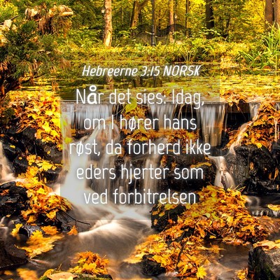 Picture 04 - Hebreerne 3:15 NORSK - Når det sies: Idag, om I hører hans røst, da - Bible Verse Picture