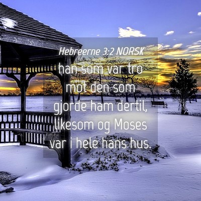 Picture 04 - Hebreerne 3:2 NORSK - han som var tro mot den som gjorde ham dertil, - Bible Verse Picture