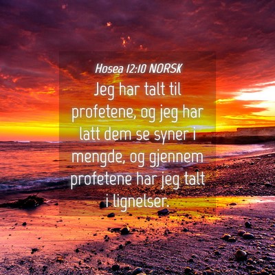 Picture 04 - Hosea 12:10 NORSK - Jeg har talt til profetene, og jeg har latt dem - Bible Verse Picture