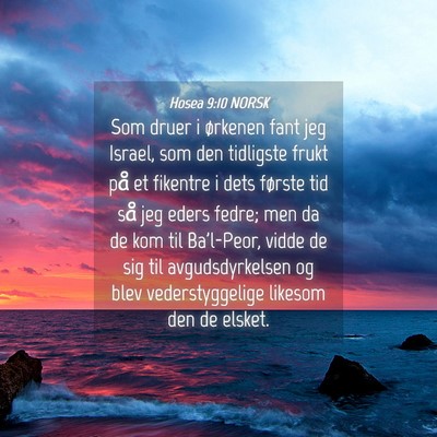 Picture 04 - Hosea 9:10 NORSK - Som druer i ørkenen fant jeg Israel, som den - Bible Verse Picture