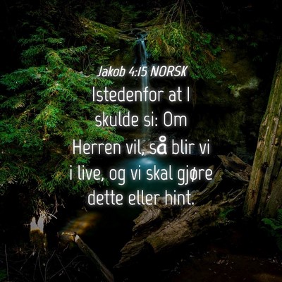 Picture 04 - Jakob 4:15 NORSK - Istedenfor at I skulde si: Om Herren vil, så - Bible Verse Picture